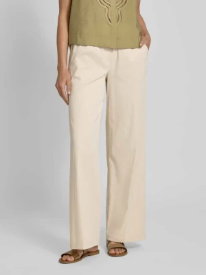 Spodnie materiałowe z szeroką nogawką i lamowanymi kieszeniami z tyłu model ‘Mucia’ OPUS PANTS