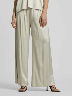 Spodnie materiałowe z szeroką nogawką i plisami model ‘RITA’ MOS MOSH