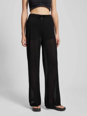 Spodnie materiałowe z szeroką nogawką i tunelem Calvin Klein Underwear