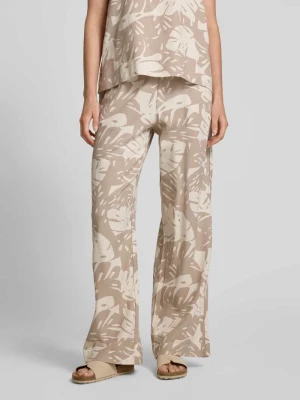 Spodnie materiałowe z szeroką nogawką i tunelem model ‘Lavisco’ FREE/QUENT