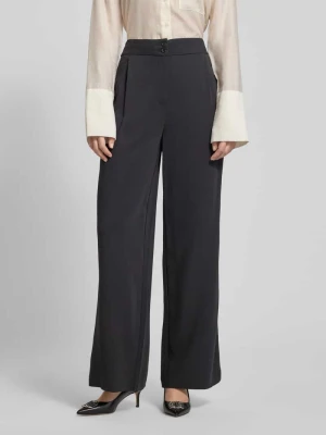 Spodnie materiałowe z szeroką nogawką i zakładkami w pasie model ‘Cecile’ GUIDO MARIA KRETSCHMER WOMAN