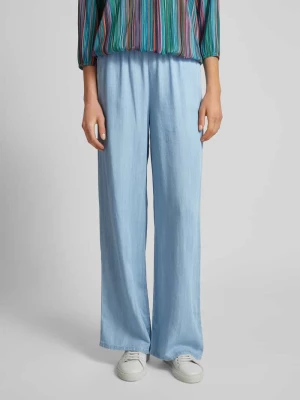 Spodnie materiałowe z szeroką nogawką z imitacji denimu model ‘Lana’ b.Young