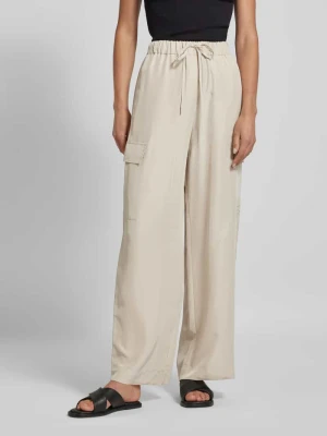 Spodnie materiałowe z szeroką nogawką z kieszeniami cargo Marc O'Polo