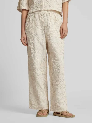 Spodnie materiałowe z szeroką nogawką z mieszanki wiskozy i lnu JAKE*S STUDIO WOMAN