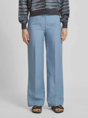 Spodnie materiałowe z szeroką nogawką z mieszanki wiskozy i lnu Scotch & Soda