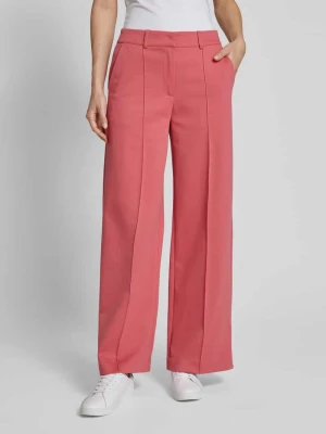 Spodnie materiałowe z szeroką nogawką z przeszytym kantem model ‘KATE’ Ichi