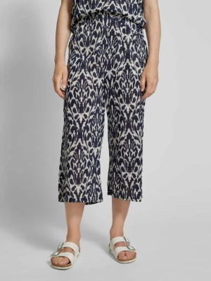 Spodnie materiałowe z szeroką, skróconą nogawką model ‘Anjelica’ MbyM