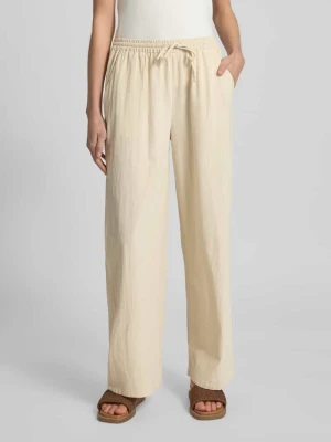 Spodnie materiałowe z szeroką, skróconą nogawką model ‘CISSIE’ Soyaconcept