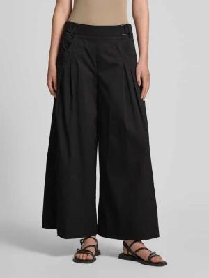 Spodnie materiałowe z szeroką, skróconą nogawką model ‘Leonie’ MAC