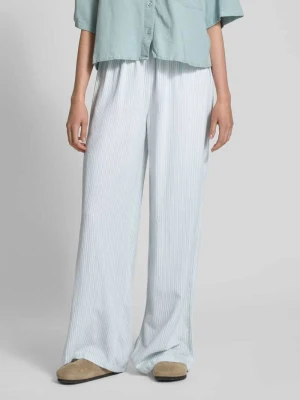 Spodnie materiałowe z szerokimi nogawkami z dodatkiem lnu REVIEW