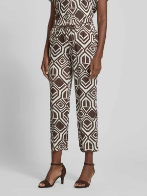 Spodnie materiałowe z wiązanym paskiem model 'Pia' TONI