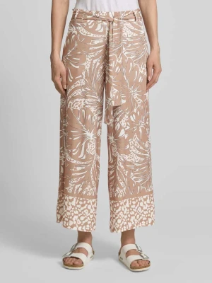 spodnie materiałowe z wiązanym paskiem MORE & MORE