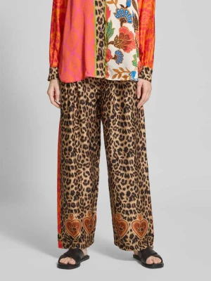 Spodnie materiałowe z wiskozy z elastycznym pasem miss goodlife