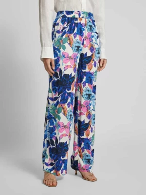 Spodnie materiałowe z wiskozy z kwiatowym wzorem model ‘ALARA’ YAS