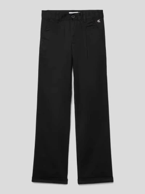 Spodnie materiałowe z wpuszczanymi kieszeniami w stylu francuskim Calvin Klein Jeans