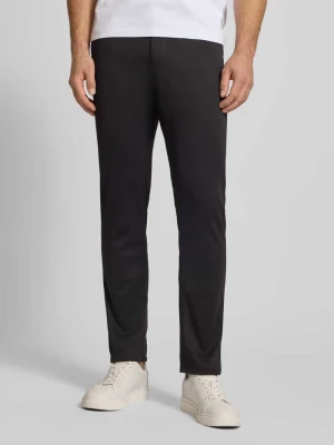 Spodnie materiałowe o kroju straight fit z wpuszczanymi kieszeniami francuskimi Christian Berg Men
