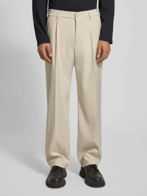Spodnie materiałowe z wpuszczanymi kieszeniami w stylu francuskim JAKE*S STUDIO MEN