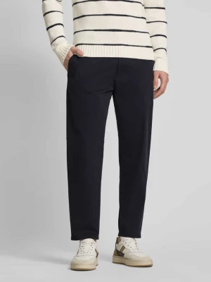 Spodnie materiałowe z wpuszczanymi kieszeniami w stylu francuskim model ‘PEPE’ Casual Friday Ciemnoniebieski