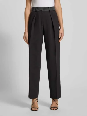 Spodnie materiałowe z wysokim stanem i kieszeniami z tyłu bardot