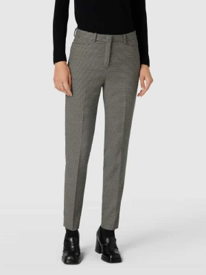 Spodnie materiałowe z wzorem na całej powierzchni MORE & MORE