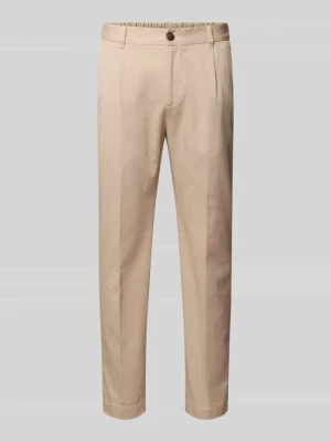 Spodnie materiałowe z zakładkami w pasie model ‘Lester’ JOOP! Collection