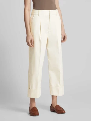 Spodnie materiałowe z zakładkami w pasie model ‘ZEEYA’ Lauren Ralph Lauren