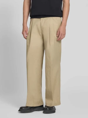 Spodnie materiałowe z zaszewkami i wpuszczanymi kieszeniami model 'LEEK' drykorn