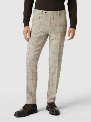 Spodnie materiałowe ze wzorem w kratę model ‘Shiver’ carl gross
