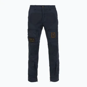 Spodnie męskie Aeronautica Militare 252PA1387UCT01493 Iconic Anti-G blu navy