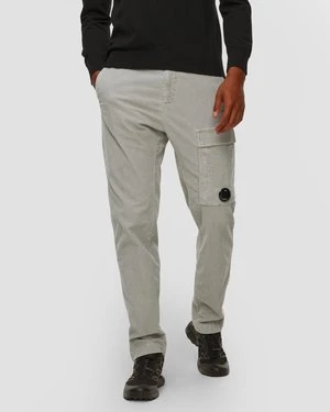 Spodnie Męskie C.p. Company Corduroy Lens Cargo Pants Szare CP Company