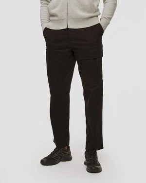 Spodnie Męskie C.p. Company Stretch Sateen Loose Cargo Pants Czarne CP Company