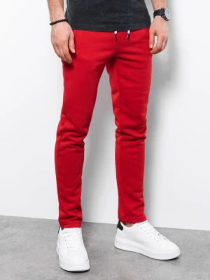 Spodnie męskie dresowe - czerwone V10 - Rozmiar: M Ombre Clothing