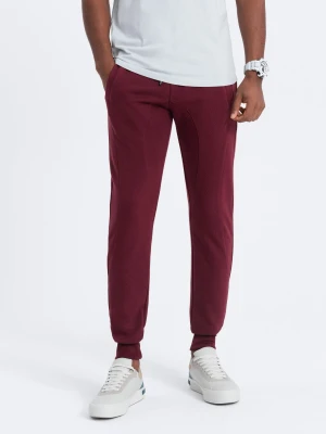 Spodnie męskie dresowe JOGERRY - bordowe V9 Ombre Clothing