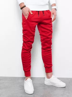 Spodnie męskie dresowe JOGERRY - czerwony V12 OM-PABS-0134
 -                                    L
