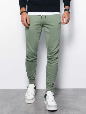 Spodnie męskie dresowe joggery - zielone V3 P948
 -                                    XL