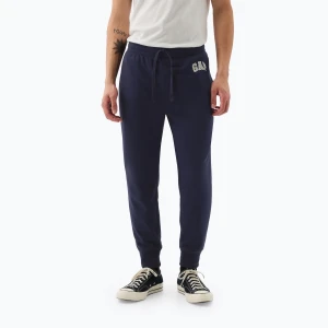 Spodnie męskie GAP Heritage French Terry Loggo Jogger blue navy