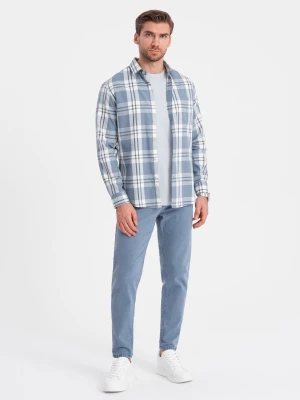 Spodnie męskie jeansowe bez przetarć SLIM FIT - niebieskie V3 OM-PADP-0148
 -                                    M