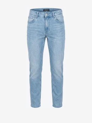 Spodnie męskie jeansowe CARROT z przetarciami - jasnoniebieskie V1 - Rozmiar: XXL Ombre Clothing