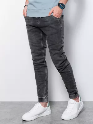 Spodnie męskie jeansowe joggery - szare P907
 -                                    L