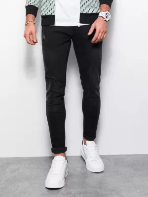 Spodnie męskie jeansowe SKINNY FIT - czarne P1060
 -                                    L