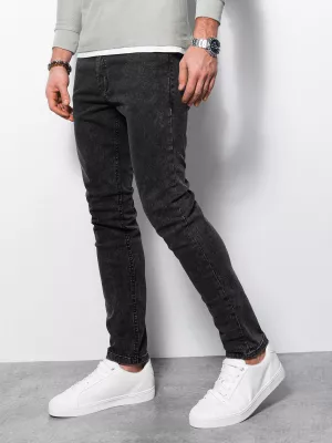 Spodnie męskie jeansowe SKINNY FIT - czarne V6 P1062
 -                                    XL