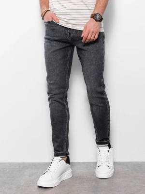 Spodnie męskie jeansowe SKINNY FIT -  grafitowe V3 OM-PADP-0101
 -                                    L