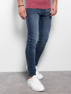 Spodnie męskie jeansowe SKINNY FIT -  granatowe V1 OM-PADP-0101
 -                                    L Ombre