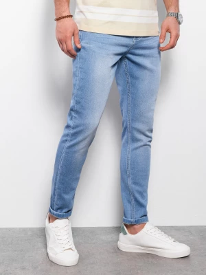 Spodnie męskie jeansowe SKINNY FIT -  jasnoniebieskie V4 OM-PADP-0101
 -                                    M