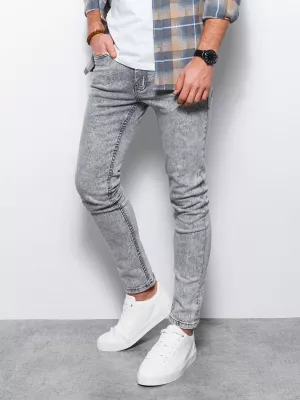 Spodnie męskie jeansowe SKINNY FIT - szare V1 P1062
 -                                    L