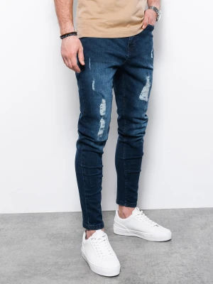 Spodnie męskie jeansowe SLIM FIT - niebieskie V1 - Rozmiar: M Ombre Clothing