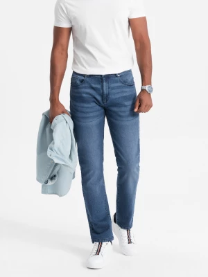 Spodnie męskie jeansowe STRAIGHT LEG - niebieskie V3 OM-PADP-0133
 -                                    L
