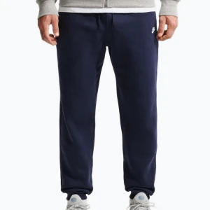 Spodnie męskie Nike Club Cuffed Brushed obsidian/obsidian/white Granatowy