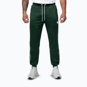 Spodnie męskie Pitbull Trackpants Tape Logo Terry Group bottle green