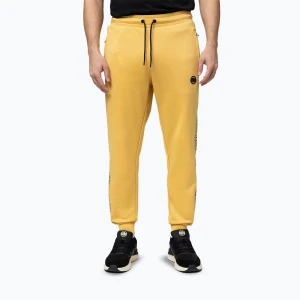 Spodnie męskie Pitbull Trackpants Tape Logo Terry Group pale yellow